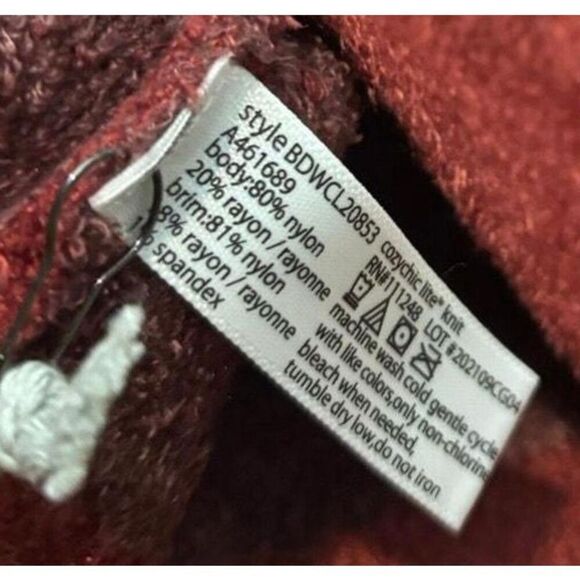 Barefoot Dreams Cozychic Lite Confetti Beanie Crimson-Rosewood Nwt O/S - Picture 3 of 5